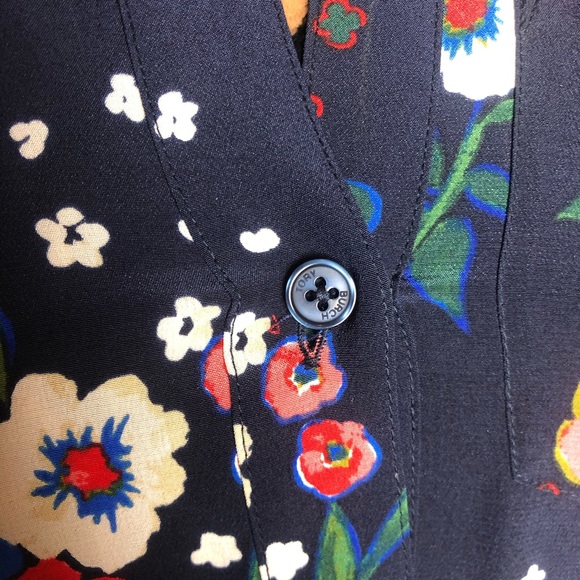 Tory Burch Floral Gabrielle Tie Neck Silk Dress - Picture 5 of 8